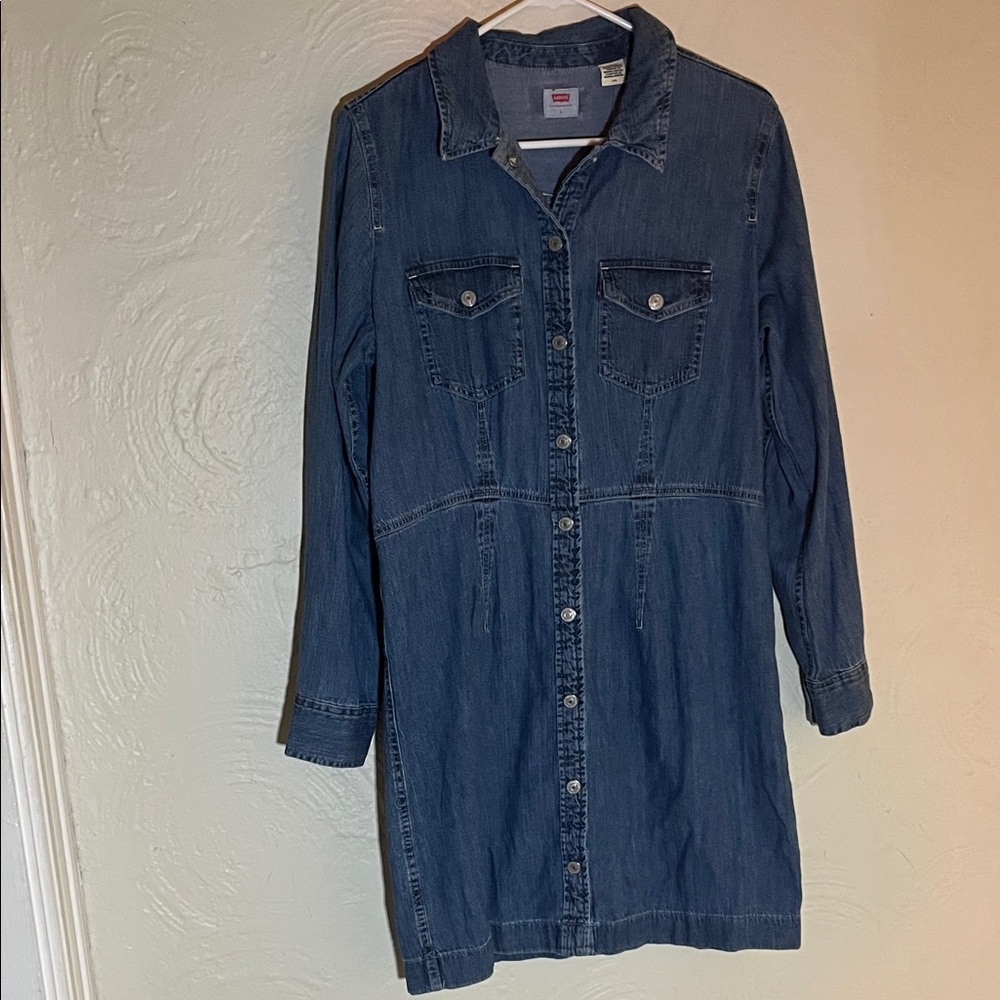 Levi's Classic Blue Denim Button Dress
